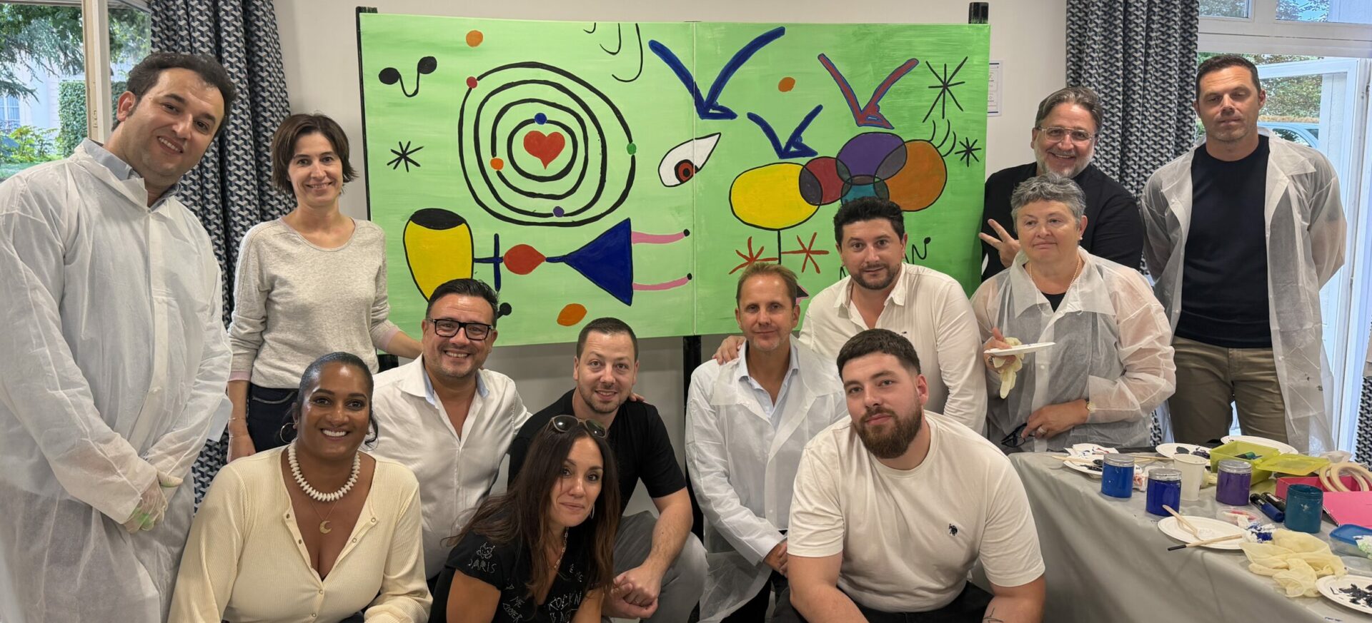Atelier fresque peinture, atelier fresque pepite paris, teambuilding pepite paris